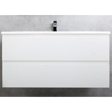 Тумба подвесная с раковиной Cezares MOLVENO-100-2C-SO-BG 100 см, Bianco Ghiaccio фото 