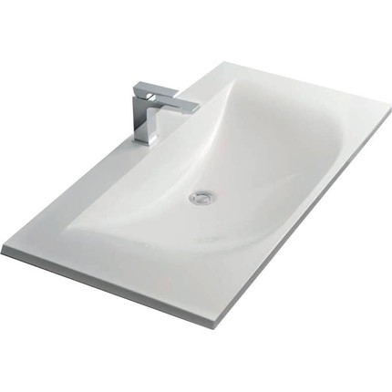 Тумба подвесная с раковиной Cezares MOLVENO-100-2C-SO-BG 100 см, Bianco Ghiaccio фото 7