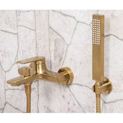 Смеситель для ванны WasserKraft Aisch 5501, золото фото 4