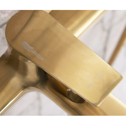 Смеситель для ванны WasserKraft Aisch 5501, золото фото 5