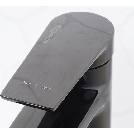 Смеситель для раковины высокий WasserKraft Glan 6603H, черный фото 5