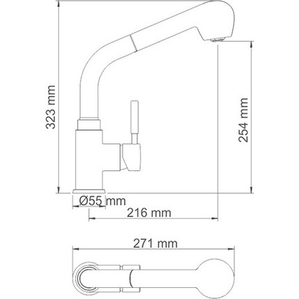 Смеситель для кухни WasserKraft A8247, темная бронза фото 4