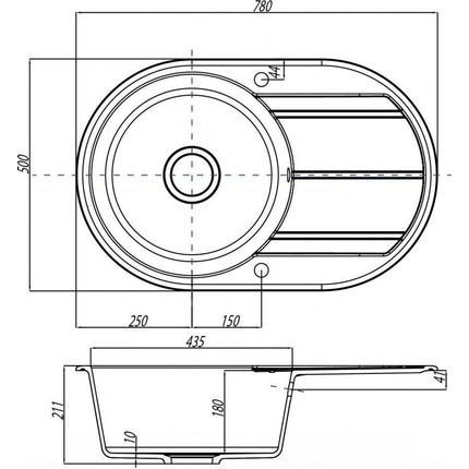 Кухонная мойка Акватон Амира 1A712932AI270, терракот, Цвет производителя: терракот фото 4