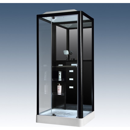 Гидробокс Loranto Selak CS 126-3A L 100х90х215, чёрный/прозрачное фото 