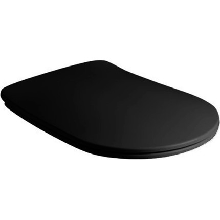 Сиденье с крышкой для унитаза Kerasan Tribeca микролифт 519131, черный матовый -  Сиденье с крышкой для унитаза Kerasan Tribeca микролифт 519131, черный матовый фото