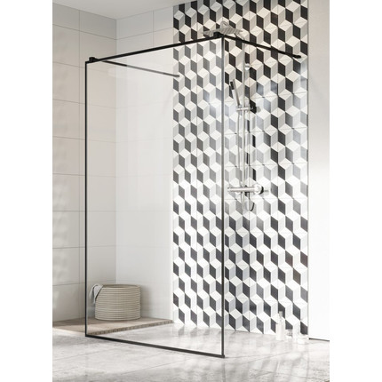 Душевая перегородка Radaway Modo X Black I Frame 130х200 см 388334-54-58 (стекло 10 мм), черный/прозрачное фото 