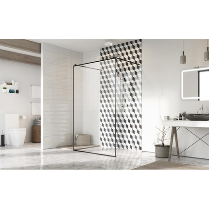 Душевая перегородка Radaway Modo X Black I Frame 130х200 см 388334-54-58 (стекло 10 мм), черный/прозрачное фото 2