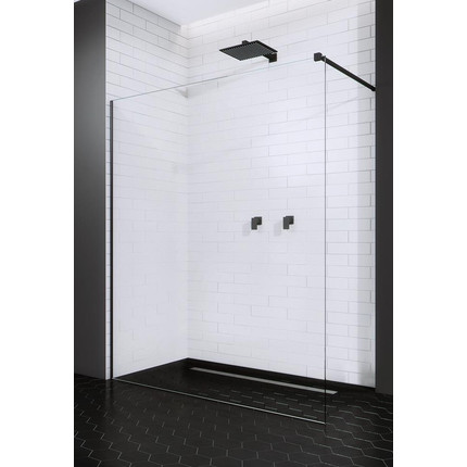 Душевая перегородка Radaway Modo X Black II 120х200 см 389324-54-01 (стекло 10 мм), черный/прозрачное фото 