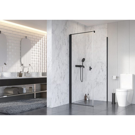 Душевое ограждение Radaway Nes Black KDJ I + S1 80х80 см L, черный/прозрачное фото 3