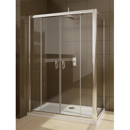 Душевое ограждение Radaway Premium Plus DWD+S 140х75 см, хром/прозрачное фото 