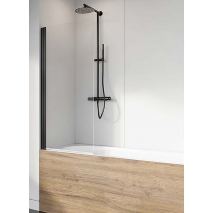 Шторка для ванны Radaway Nes 8 Black PNJ I 70 см 10061070-54-01L (стекло 8 мм), черный/прозрачное фото 