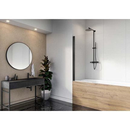 Шторка для ванны Radaway Nes 8 Black PNJ I 70 см 10061070-54-01L (стекло 8 мм), черный/прозрачное фото 2