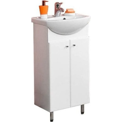 Тумба напольная с раковиной Акватон Мира 45 см 1A1044K1MR010, белый фото 3