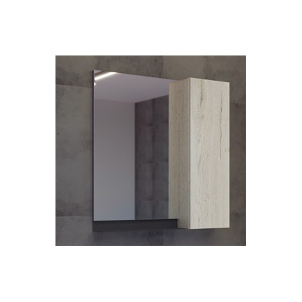 Зеркало-шкаф Comforty Бонн 75 см, дуб дымчатый фото 