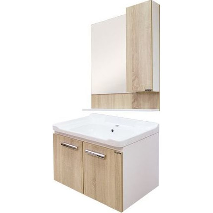 Зеркало-шкаф Comforty Рига 70 см, дуб сонома фото 4