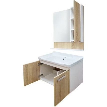 Зеркало-шкаф Comforty Рига 70 см, дуб сонома фото 5