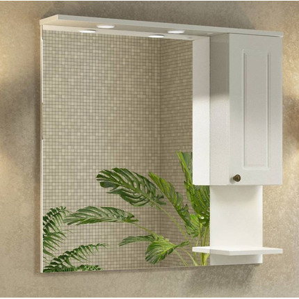 Зеркало-шкаф Comforty Севилья 85 см, слоновая кость фото 