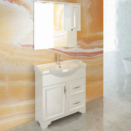 Зеркало-шкаф Comforty Севилья 85 см, слоновая кость фото 5