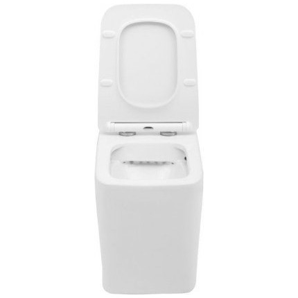 Унитаз приставной безободковый Aquanet Rimless Tavr-F BL-103N-FST 203348 с тонкой крышкой микролифт фото 3