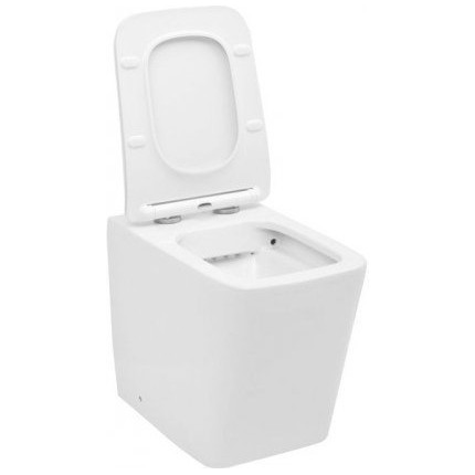 Унитаз приставной безободковый Aquanet Rimless Tavr-F BL-103N-FST 203348 с тонкой крышкой микролифт фото 4