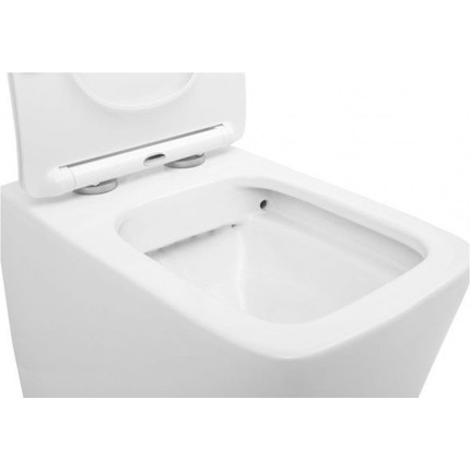 Унитаз приставной безободковый Aquanet Rimless Tavr-F BL-103N-FST 203348 с тонкой крышкой микролифт фото 7