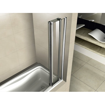Шторка для ванны Cezares 120 см PRATICO-V-5-120/140-C-Cr, хром/прозрачное фото 2