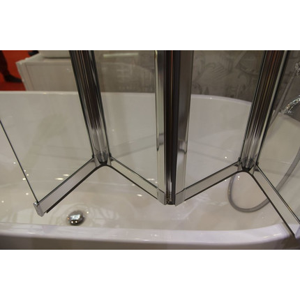 Шторка для ванны Cezares 120 см PRATICO-V-5-120/140-C-Cr, хром/прозрачное фото 3
