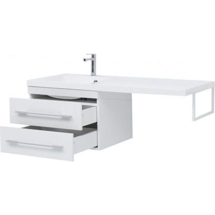 Тумба подвесная с раковиной-столешницей Aquanet Нота 120 см 171483 L, белый фото 12