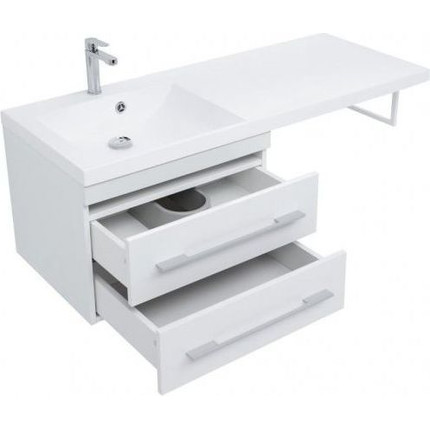 Тумба подвесная с раковиной-столешницей Aquanet Нота 120 см 171483 L, белый фото 5