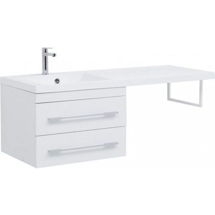 Тумба подвесная с раковиной-столешницей Aquanet Нота 120 см 171483 L, белый фото 6