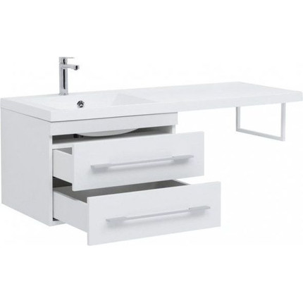 Тумба подвесная с раковиной-столешницей Aquanet Нота 120 см 171483 L, белый фото 7