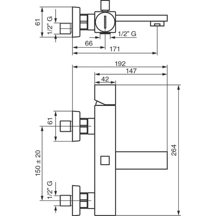 Смеситель для ванны Emmevi Gea CR26001 фото 2