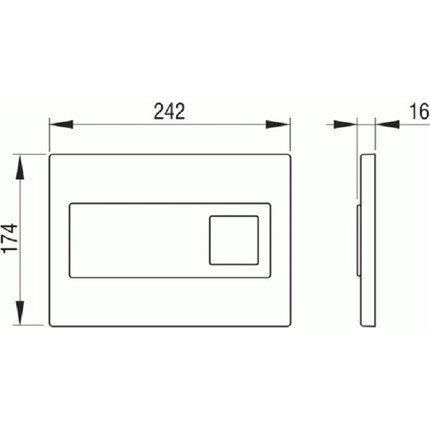 Кнопка смыва Pestan Diamond, белый фото 2