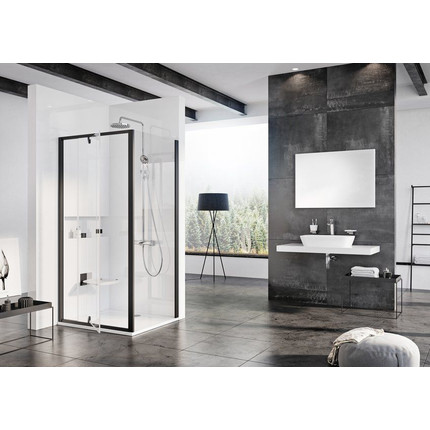 Душевое ограждение Ravak Pivot PDOP1+PPS 80х80 см, чёрный/прозрачное фото 2