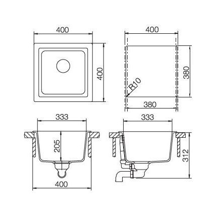 Кухонная мойка Schock Euro 40 700223, альпина фото 4