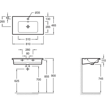 Тумба подвесная с раковиной Jacob Delafon Madeleine 80 см EB2053-J51, белый матовый фото 10