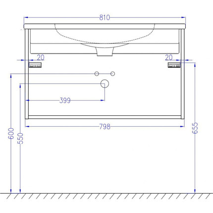 Тумба подвесная с раковиной Jacob Delafon Madeleine 80 см EB2053-J51, белый матовый фото 8