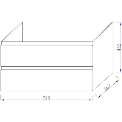 Тумба подвесная с раковиной Jacob Delafon Madeleine 80 см EB2053-J51, белый матовый фото 9