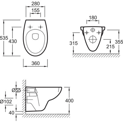 Инсталляция с подвесным унитазом Jacob Delafon Patio E21734RU-00 фото 7