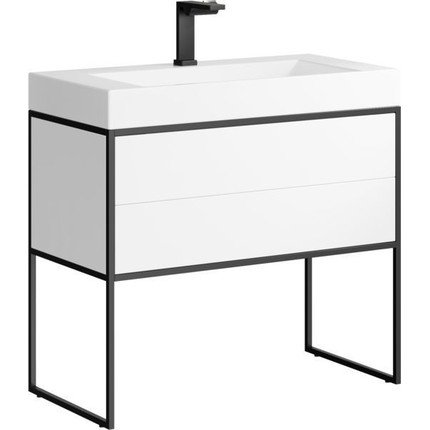 Тумба напольная с раковиной Aqwella Clarberg Logic 90 см LOG0109N -  Тумба напольная с раковиной Aqwella Clarberg Logic 90 см LOG0109N фото