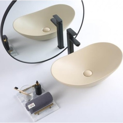 Раковина-чаша BelBagno 60 см BB1404-H316, бежевый матовый -  Раковина-чаша BelBagno 60 см BB1404-H316, бежевый матовый фото