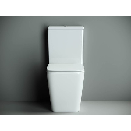 Унитаз-компакт безободковый ceramicanova Cubic CN1803 с тонкой крышкой микролифт фото 3