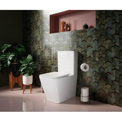 Унитаз-компакт безободковый ceramicanova Cubic CN1803 с тонкой крышкой микролифт фото 7