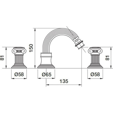 Смеситель для биде Cezares APHRODITE-BBS2-01-M, Цвет производителя: хром фото 3