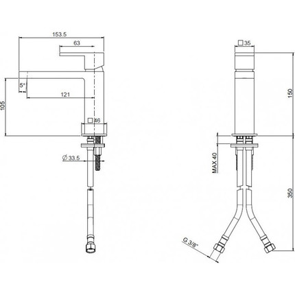 Смеситель для раковины Cezares UNIKA-LSM1-01-W0, Цвет производителя: хром фото 2