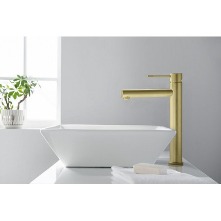 Смеситель для раковины высокий Timo Saona 2311/17F, золото матовое - 2 Смеситель для раковины высокий Timo Saona 2311/17F, золото матовое фото 2