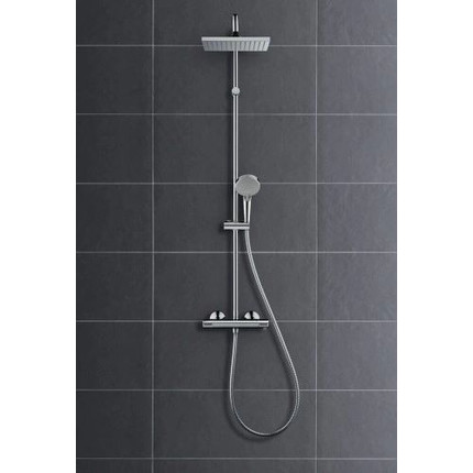 Душевая стойка с термостатом Hansgrohe Vernis Shape Showerpipe 230 1jet 26286000 - 2 Душевая стойка с термостатом Hansgrohe Vernis Shape Showerpipe 230 1jet 26286000 фото 2