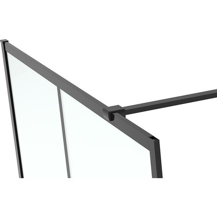 Душевая перегородка Abber Immer Offen 120 см AG62120B, черный/прозрачное фото 5