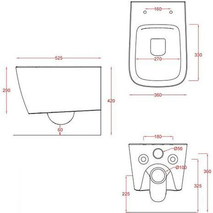 Унитаз подвесной безободковый ArtCeram A16 ASV003 17 00, Цвет производителя: чёрный матовый фото 5