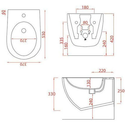 Биде подвесное ArtCeram File 2.0 FLB001 17 30, чёрный матовый фото 4